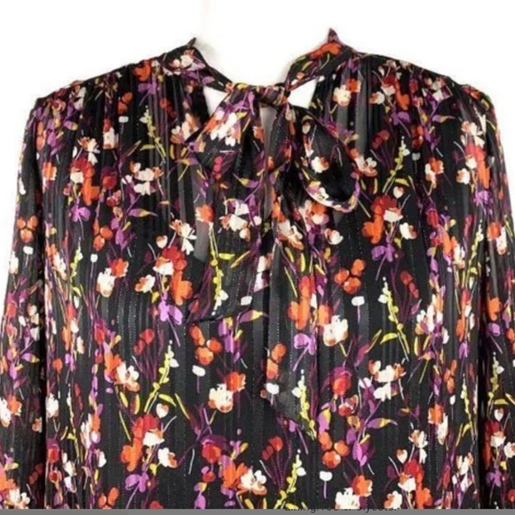 Bleecker 126 long sleeve Floral Print Women's Dress 12 Large - Picture 8 of 13